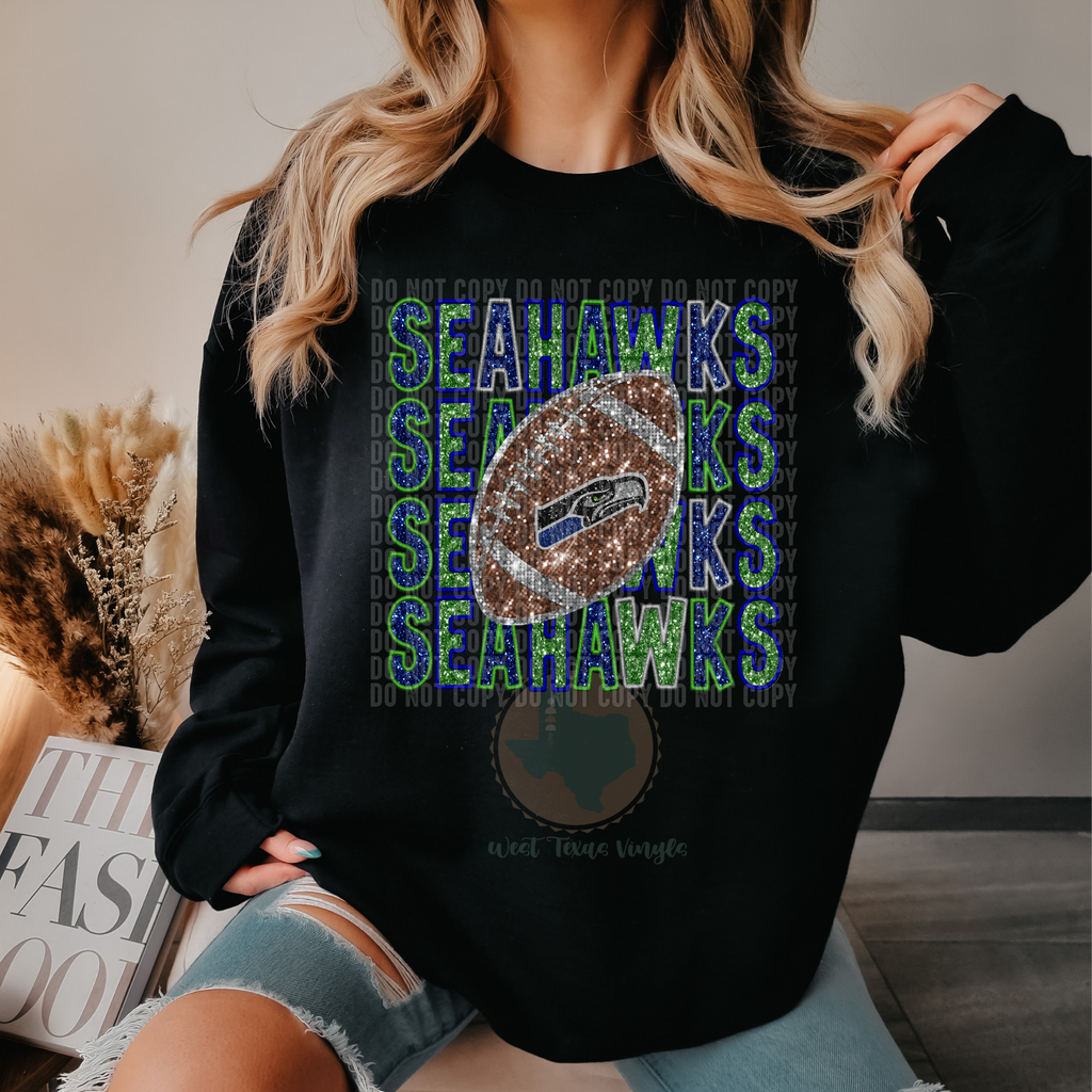 Gildan, Tops, New Womens Rhinestone Seattle Seahawks Hoodie